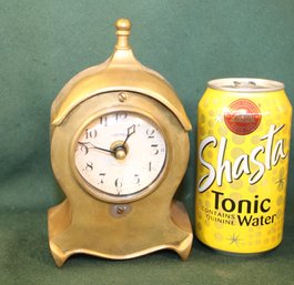 Vintage Timeworks, Berkeley, Ca. Brass Clock, Battery Operated, 6.5'H   (233)