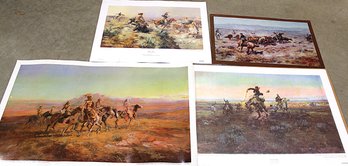Group Of 4 Prints By Charles Russell, 33x22' - 33x15'   (236)