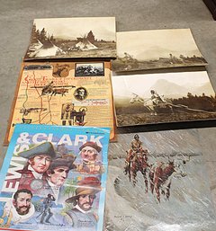 3 Unframed Curtis Style Blackfoot Photographic Prints, 20x14' & 3 Laminated Posters  (239)