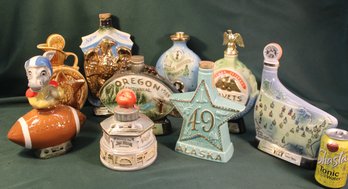 10 Vintage Jim  Beam Whiskey Bottles   (243)