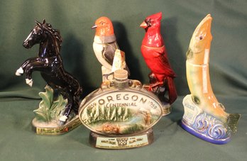 5 Jim Beam Whiskey Bottles   (244)