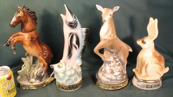 Vintage 4 Beam Animal Whiskey Bottles    (245)