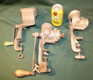 Russwin #1, New Britain, Ct. Meat Grinder W/3 Extra Blades & As Is#2 Grinder, Griscer  Food Grinder    (254)