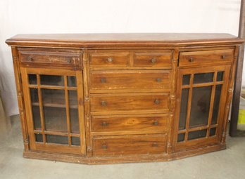 Hickory Buffet, Ca. 1910, Missing 2 Door Pulls, 70x16x38'H  (255)