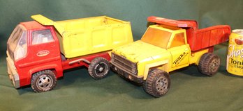 Vintage 2 Tonka Toy Dump Trucks, 13' Long   (259)