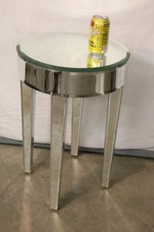 Mid Century Modern Mirrored Side Table, 16,26'H   (263)
