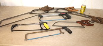 Vintage 7 Metal And Bone Hack Saws  (266)