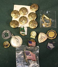 7 Brass Buttons, 7 Pins, More   (269)