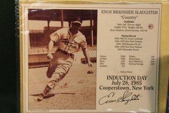 Enos Slaughter Signed Photo, 8x10', Baseball Legends   (Unverified)  (26)