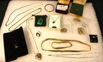 Costume Jewelry Lot - Necklaces, Chains, Ring, Earrings & Pendant (275)