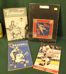 1914 B18 Tobacco Felt Blanket W/Red Smith, Brooklyn Dodgers, 6x6', Excellent Condition & 3 Books  (275)