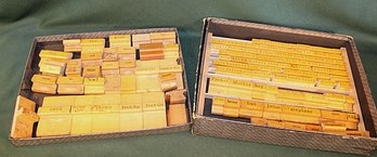 Antique Set Of Rubber Stamps - Words & Pictures   (284)
