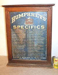 Antique Humphrey's Specifics, 34 Drawer Medicine Cabinet, 21x10x28'H   (287)