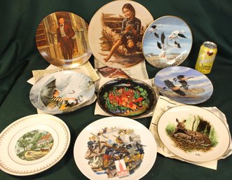 Vintage 9 Collector Plates - Donald Zolan, Olympics, More  (289)