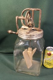 Daley 4 Quart Glass Butter Churn, 6x6x14H    (28)