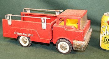 Vintage Structo Fire Dept. Metal Toy Truck, 12x5x5   (2)
