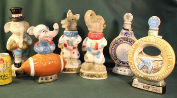 Vintage 6 Beam Collectable Bottles, Political And More     (300)