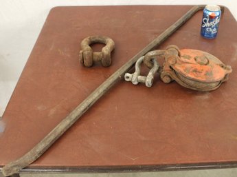 Snatch Box & Clevis & 40' Pry Bar  (303)