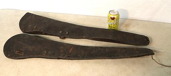 2 Antique Leather Rifle Scabbards, 30' Long   (306)