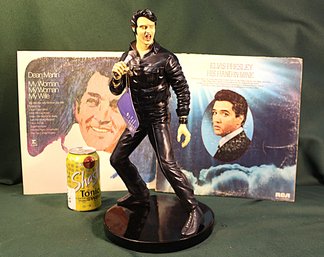 Large Elvis Figurine, Elvis & Dean Martin Albums  (307)