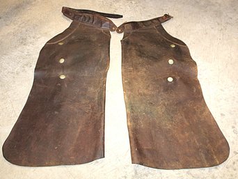 Antique Voorhies Phinney Co. Sacramento Leather Chaps W/Cohchas  (307)