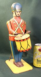 Very Nice Antique Wind-up Toy Metal Drum Major #27 By Wolverine, 1930s, 14'H, Working   (30)