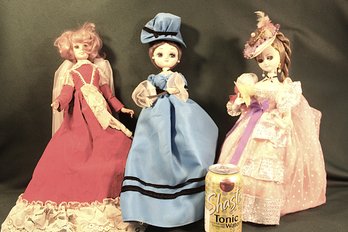 3 Vintage Dolls - Red One Is 1965 Eegee Co.   (310)