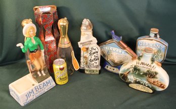 Vintage 7 Assorted Collectable Beam Bottles   (310)