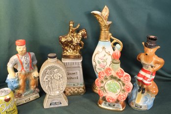Vintage 7 Assorted Collectable Beam Bottles    (311)