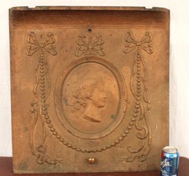 Antique Large Cast Iron Fire Place Cover, 24x25'H  (315)