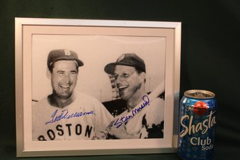 Ted Williams & Stan Musial Signed Framed Photo, 8x10'  (Unverified)(31)