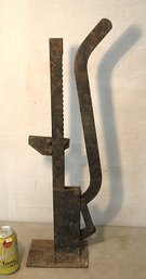 Antique Iron Wagon Or Carriage Jack, 27'H   (324)
