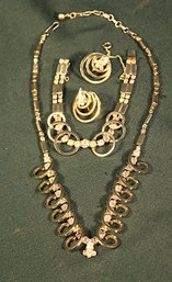 Antique SAG Necklace, Bracelet, Earring Set   (32)