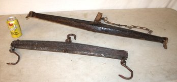2 Antique  Single Trees, 25 & 36' Long   (331)