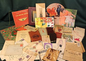 Antique Ephemera - War Ration Books, Vintage Christmas Wrap, 1940s Correspondence, More (333)