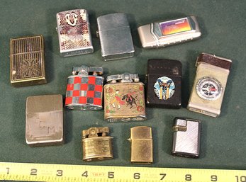 Vintage 12 Assorted Cigarette Lighters   (335)