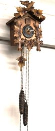 Small Weight Driven  Cuckoo Clock, Not Working  (341)
