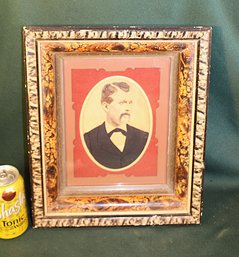 Antique Photo In Shadow Box Enameled Frame, 12x14'H   (341)