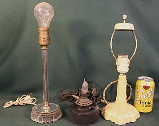 Antique 3 Electric Table Lamps   (344)