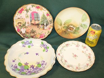 Vintage 4 Collector Plates - Royal Albert, Haviland, Nippon, Japan   (348)