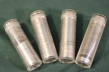 4 Rolls Jefferson Nickels - Mint Marks From Denver, Philadelphia, Sacramento (One Not Full)  (349)