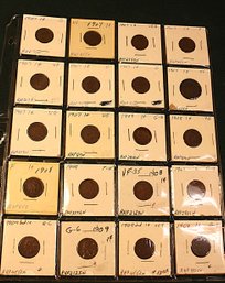 Group Of 20 Indian Head Pennies - 1907-1909   (34)