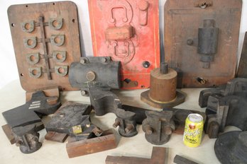Antique Wooden Molds From Samoa, Ca. Railroad Museum, Used  For Making Railroad Engine Iron Parts   (353)