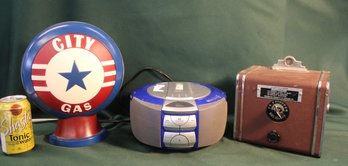 City Gas Ele. Light, Columbia Coin Op Radio & Emerson AM/FM Radio/CD Player  (358)