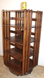 Beautiful Early 19th Century Oak Revolving Bookcase, Fuller Desk Co., Excellent Condition, 22x22x53'H   (259)