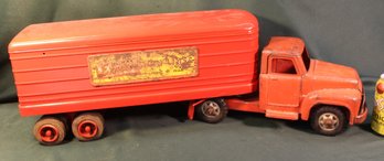 Antique Express Van Lines, Buddy L Trailer, 20' & Louis Marx Co. Tractor, 14 Long  (35)