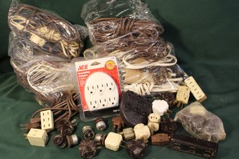 Many Electrical Adapters & Extension Cords   (360)