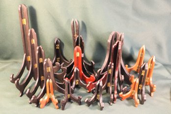 20 Wooden Plate/Book Holders   (368)