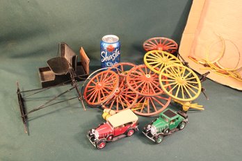 Toy Wagon Parts & Pieces  & 2 1932 Chevy Model Cars  (369)