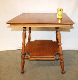 Large Antique Oak Parlor Table, Ca. 1900  28x28x29'H   (369)
